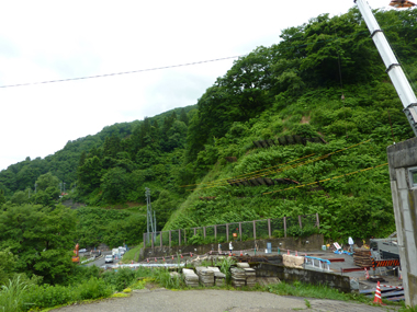 小谷温泉の工事