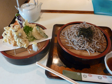 麻耶の天ぷらざる蕎麦