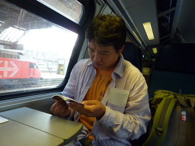 電車の中